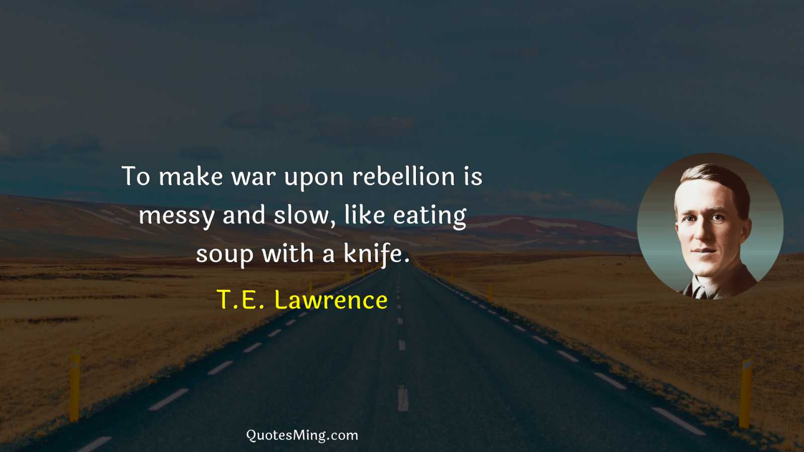 To make war upon rebellion is messy and slow like