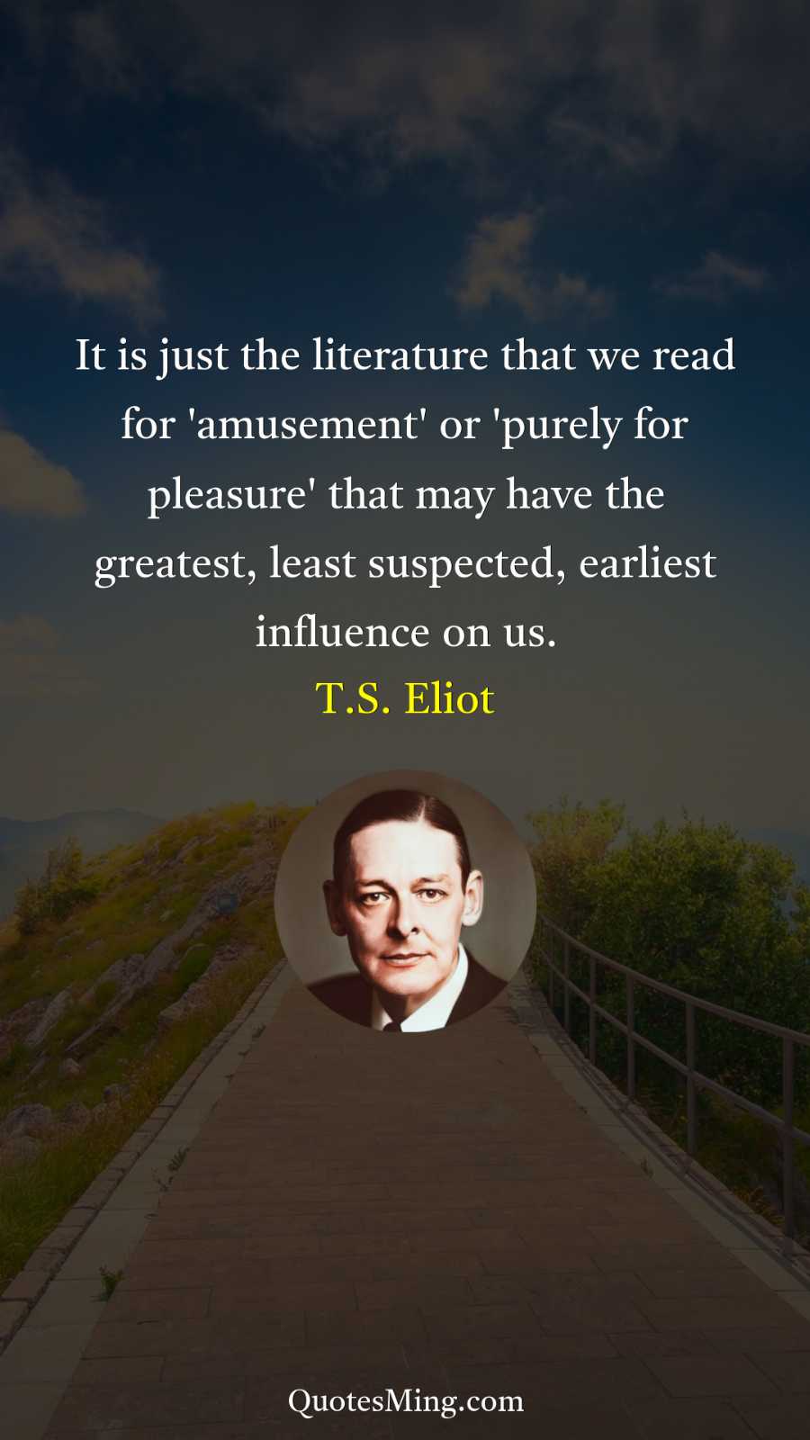 It is just the literature that we read for 'amusement'