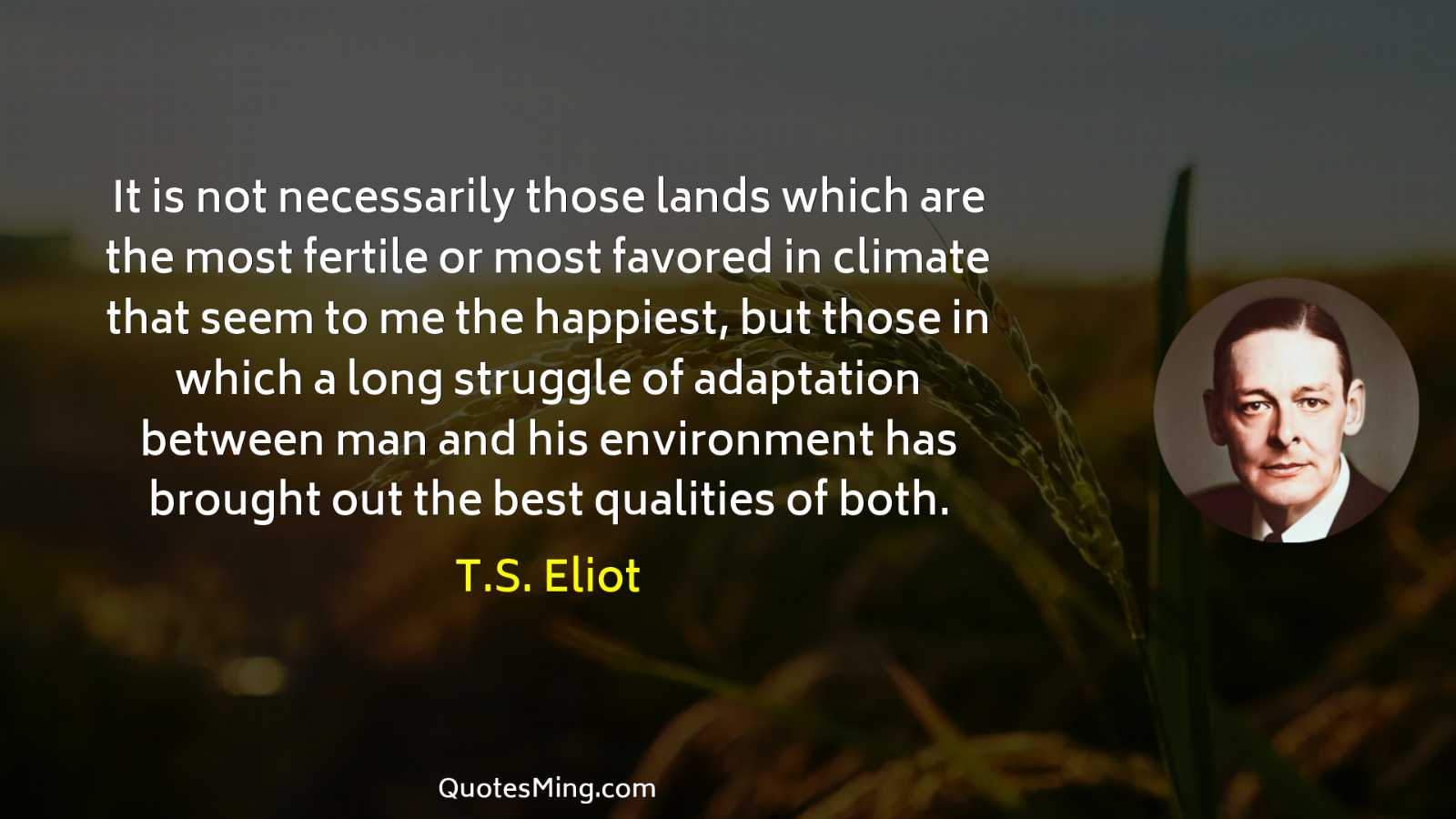 It is not necessarily those lands which are the most