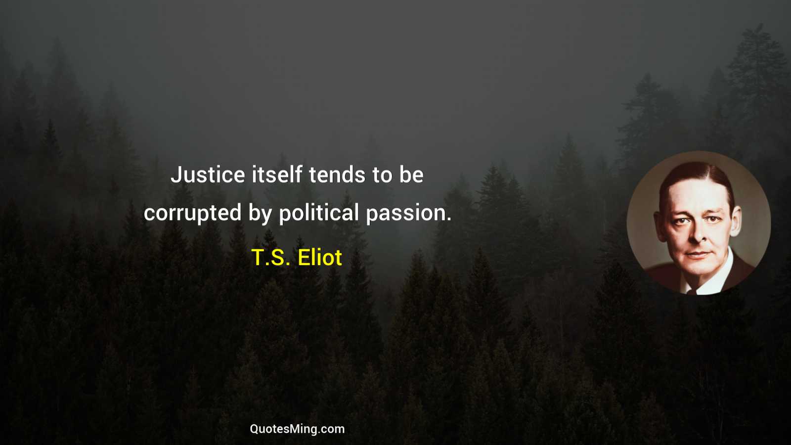 Justice itself tends to be corrupted by political passion