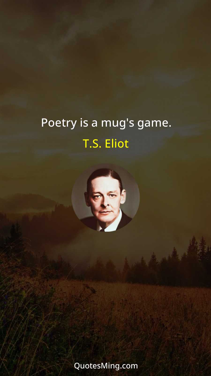 Poetry is a mug's game