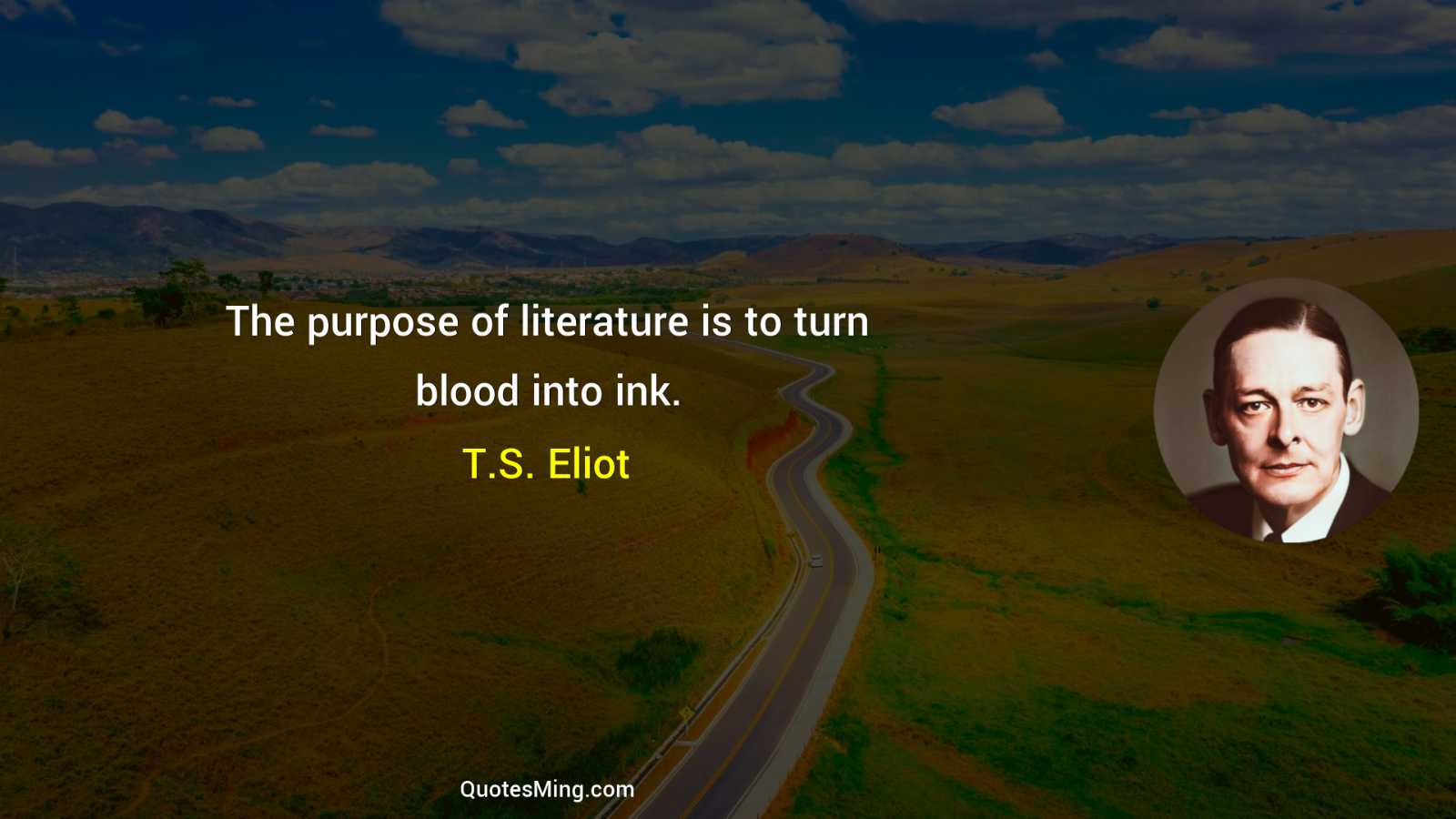 The purpose of literature is to turn blood into ink