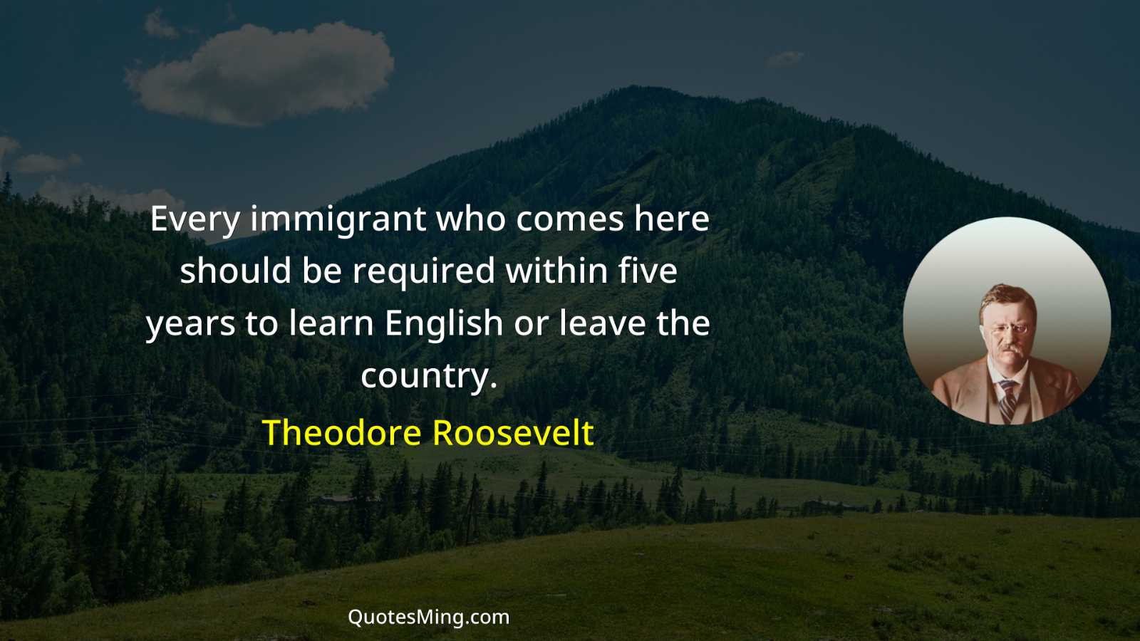 Every immigrant who comes here should be required within five