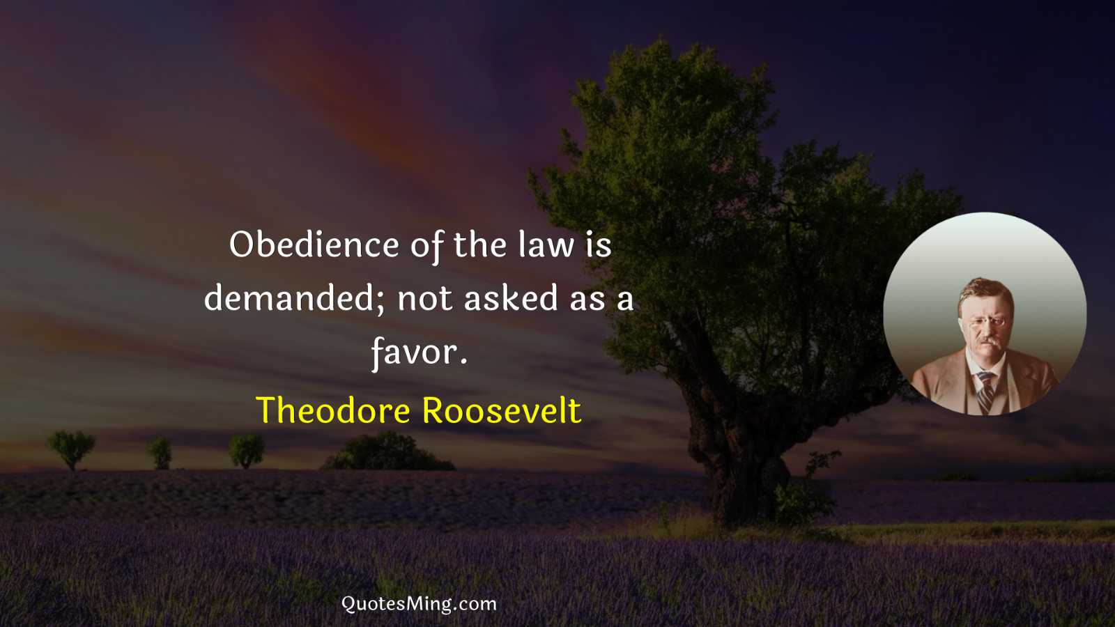 Obedience of the law is demanded; not asked as a