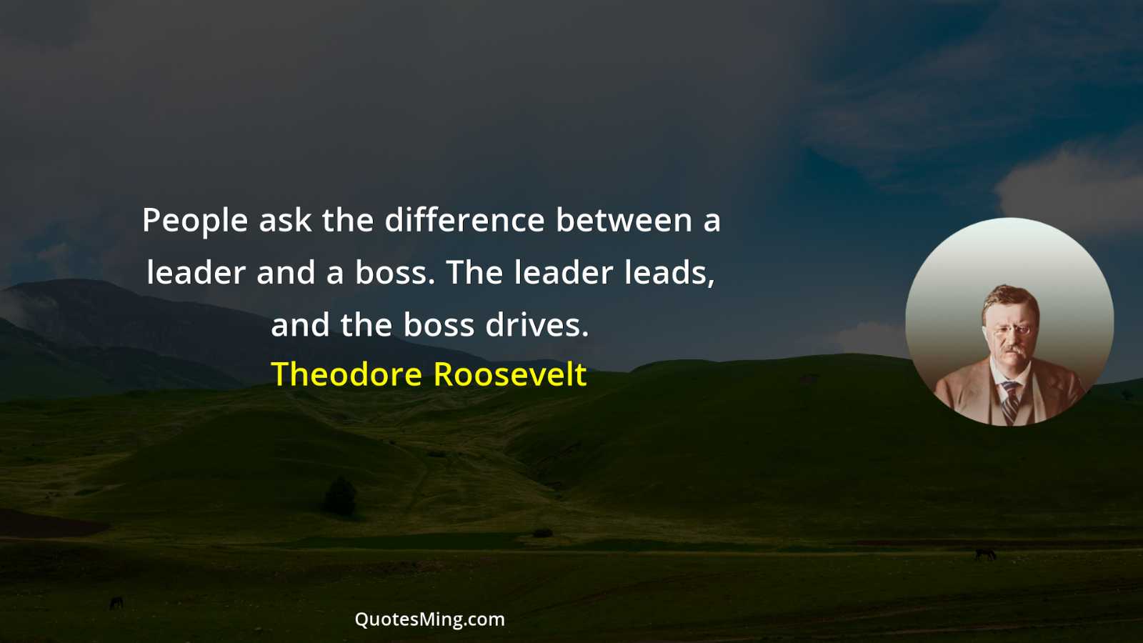 People ask the difference between a leader and a boss