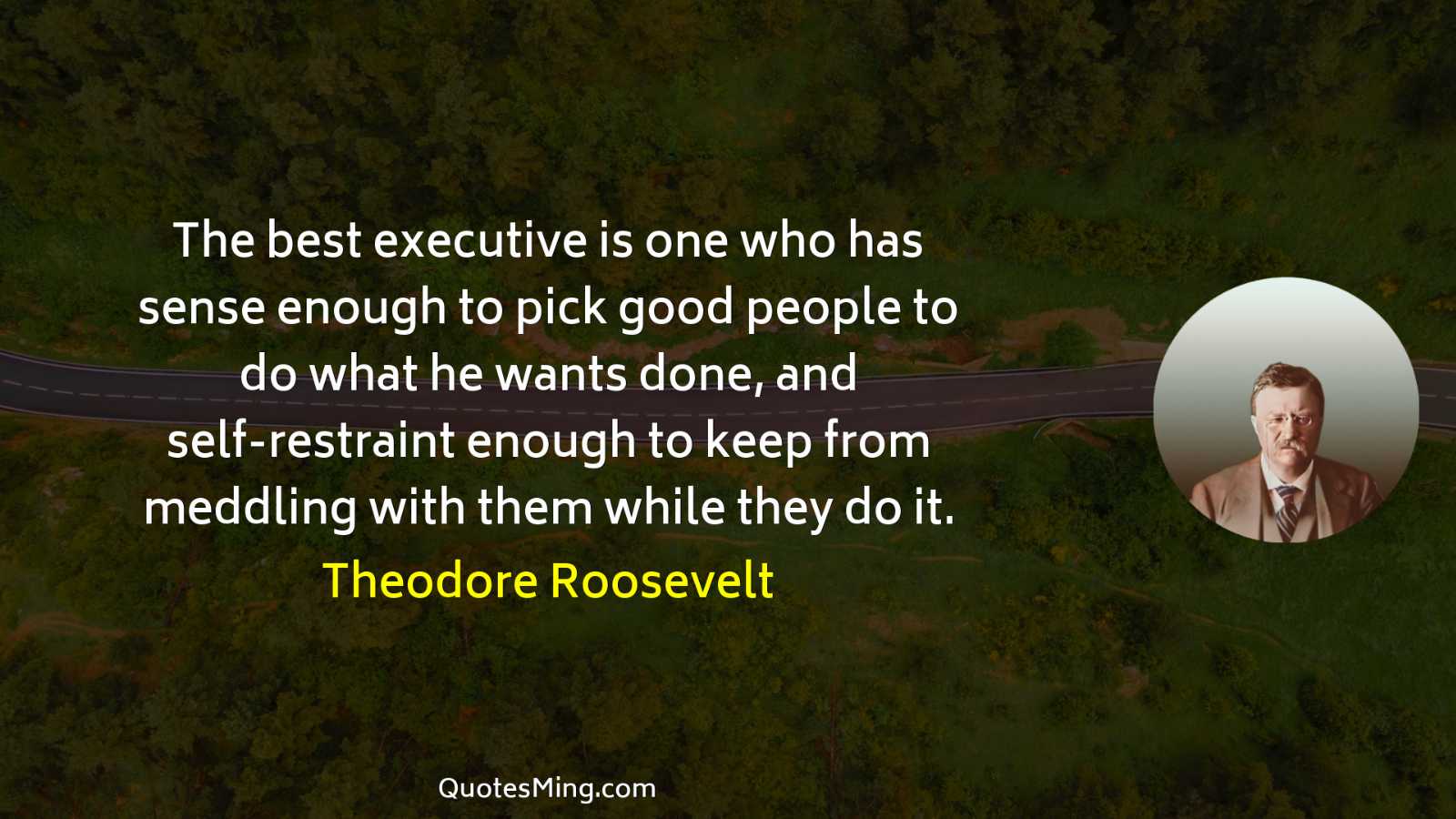 The best executive is one who has sense enough to