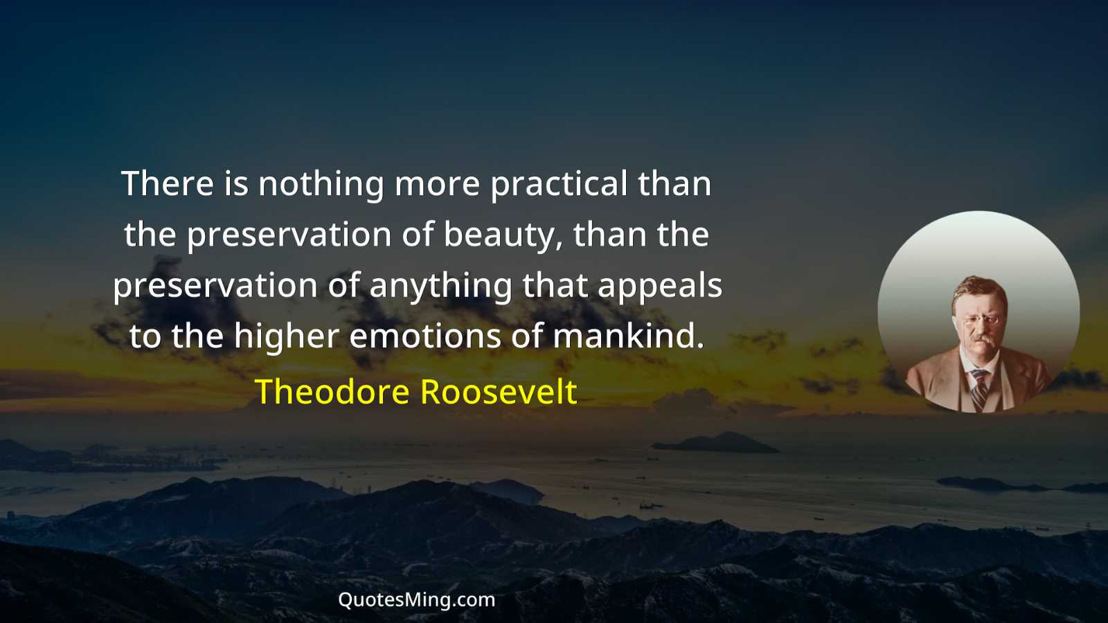 There is nothing more practical than the preservation of beauty