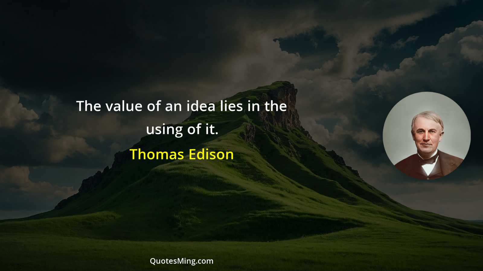 The value of an idea lies in the using of