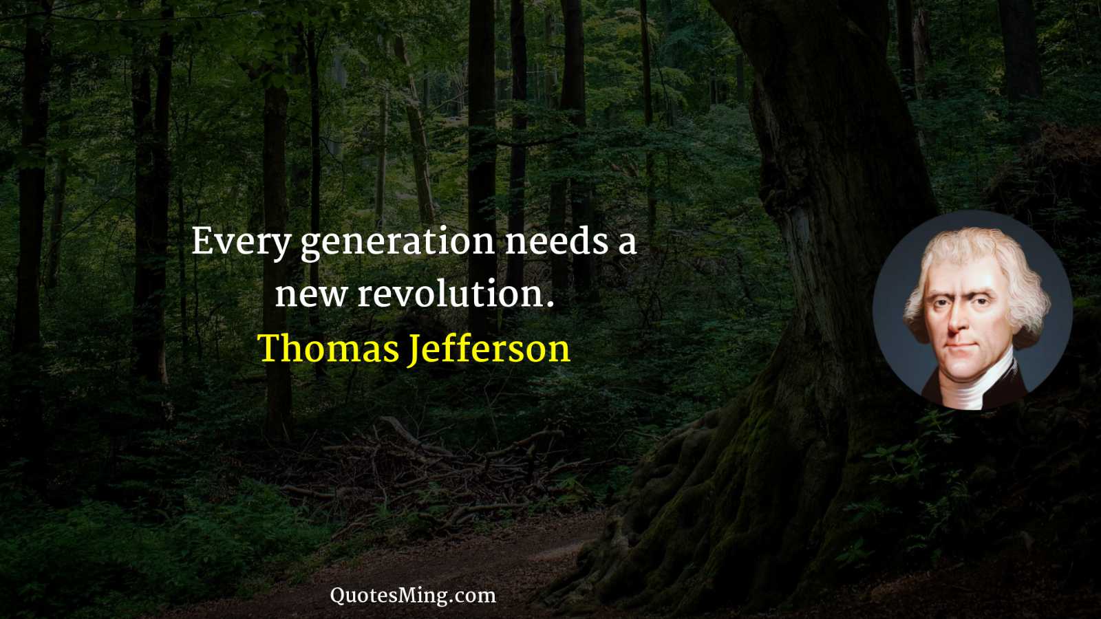 Every generation needs a new revolution