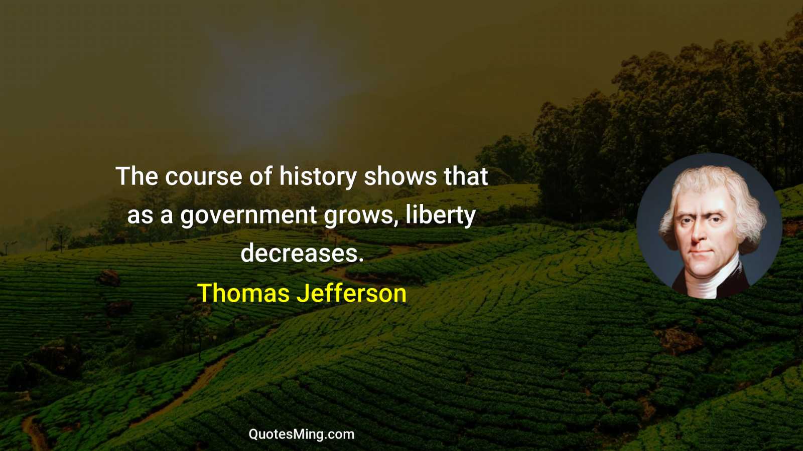 The course of history shows that as a government grows