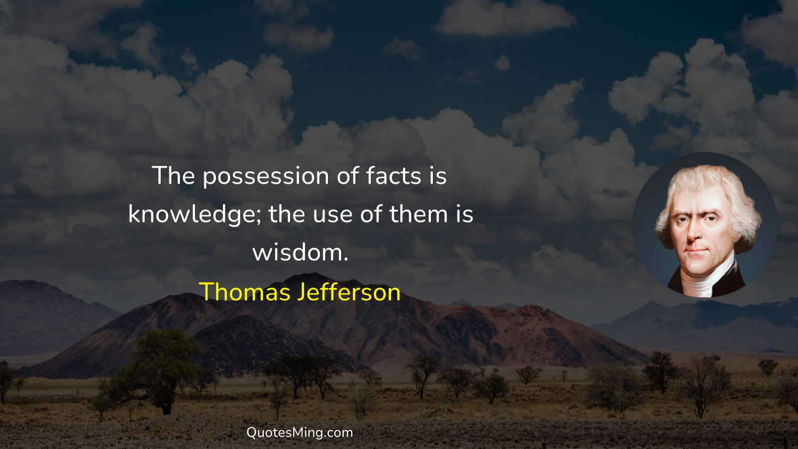 The possession of facts is knowledge; the use of them