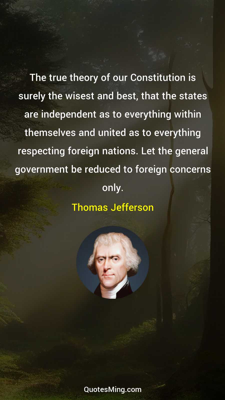 The true theory of our Constitution is surely the wisest