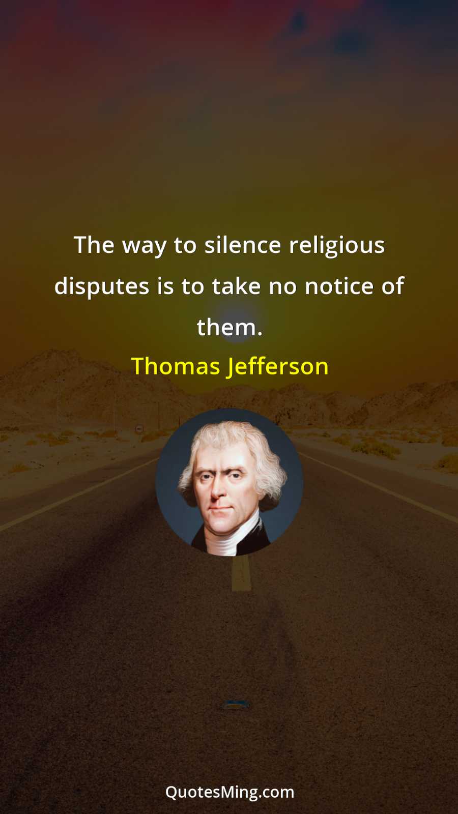 The way to silence religious disputes is to take no