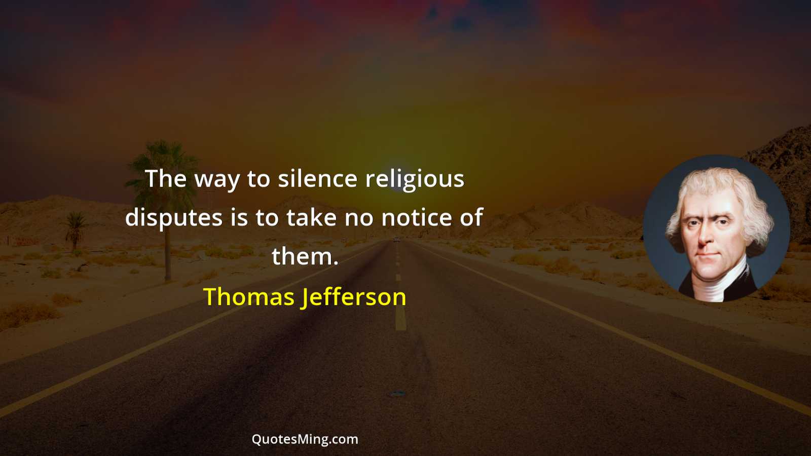 The way to silence religious disputes is to take no