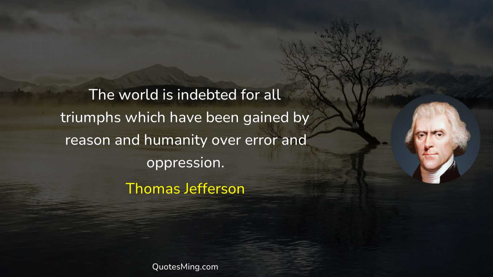 The world is indebted for all triumphs which have been