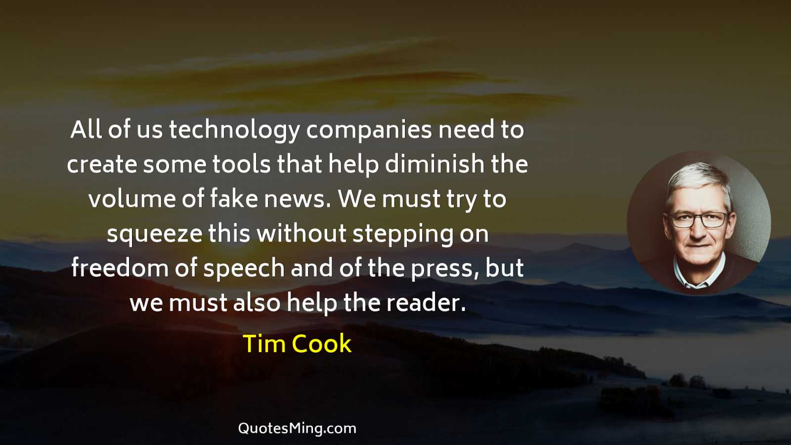 All of us technology companies need to create some tools