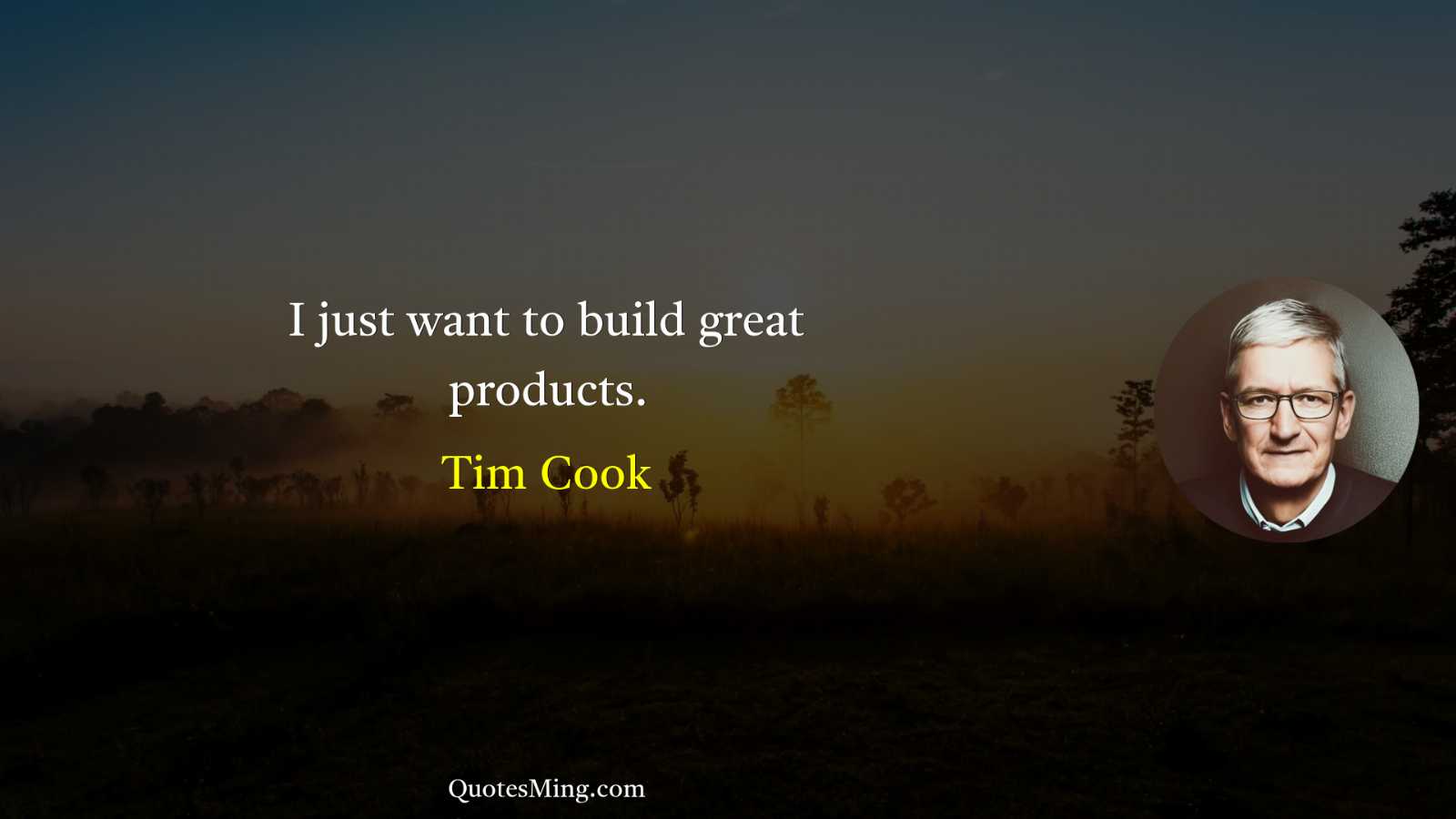 I just want to build great products