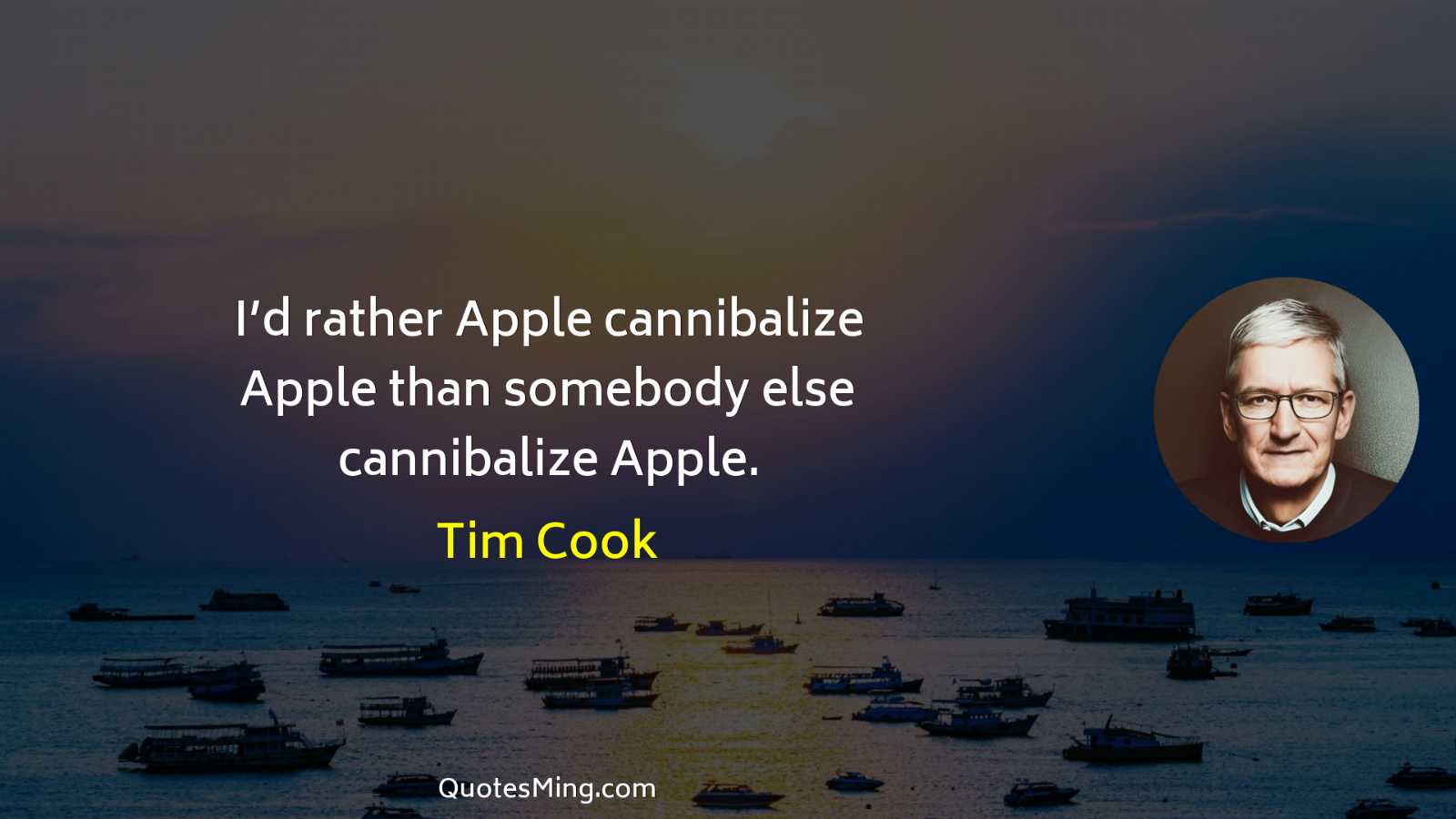 I’d rather Apple cannibalize Apple than somebody else cannibalize Apple