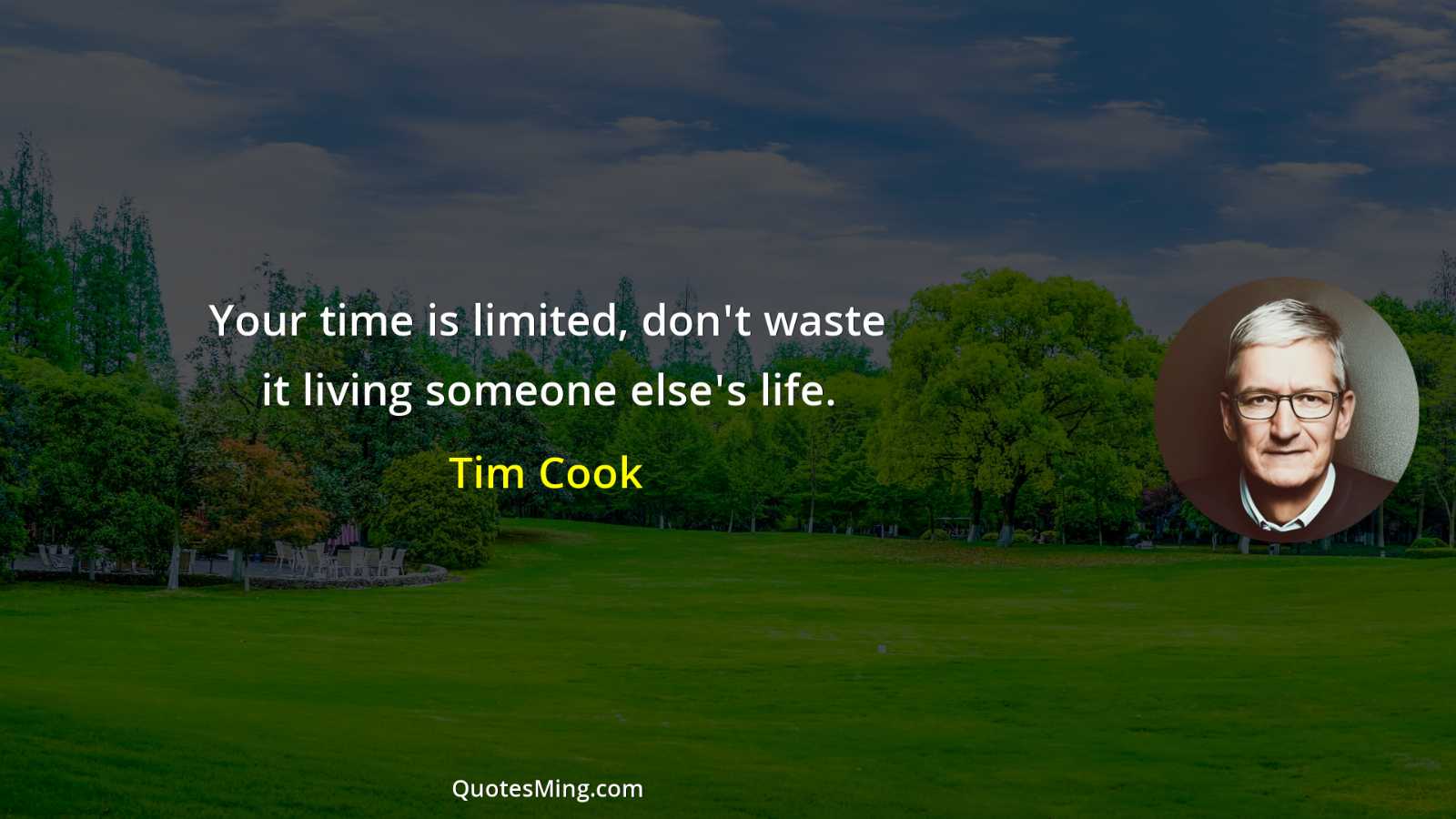 Your time is limited don't waste it living someone else's