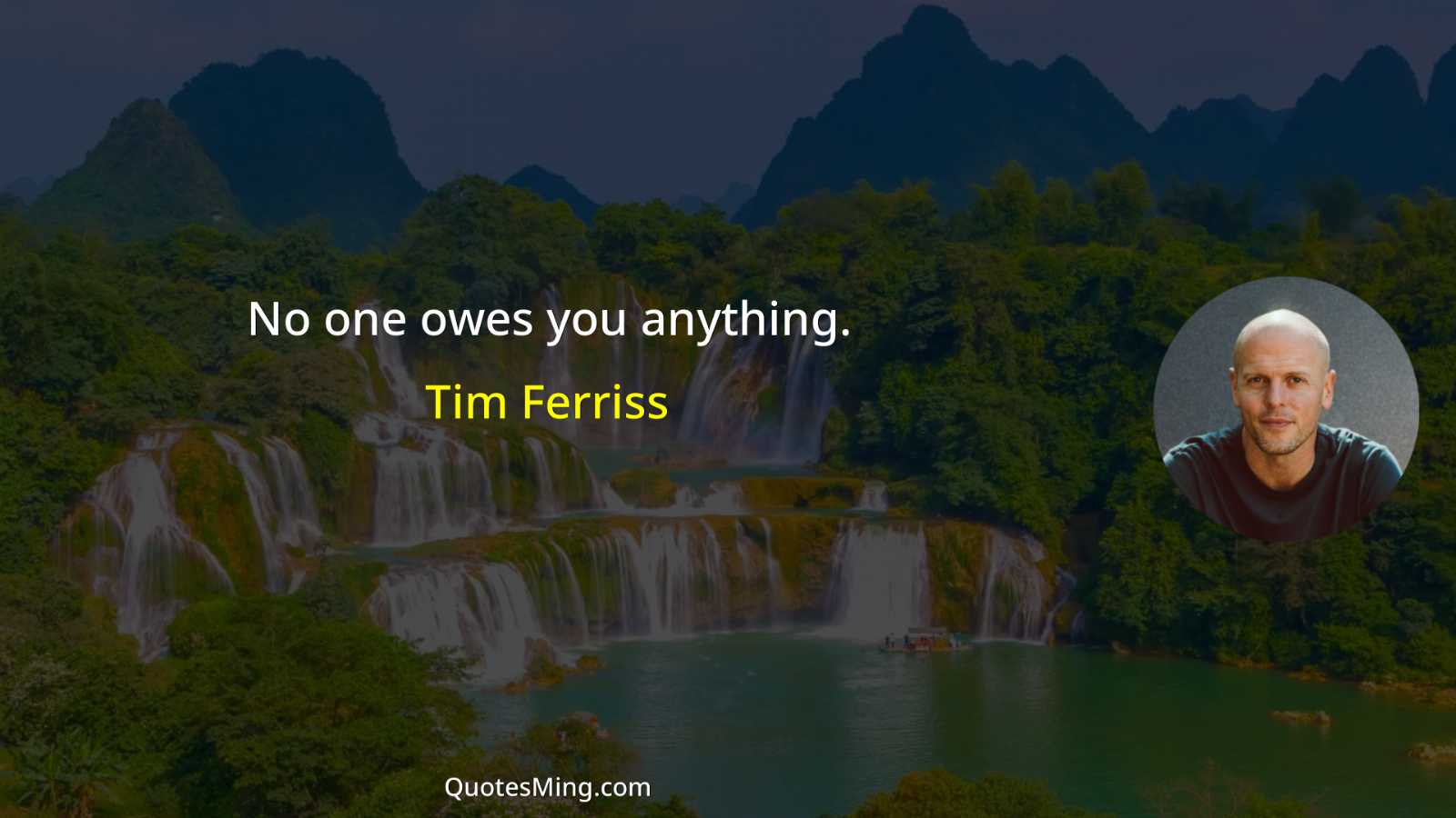 No one owes you anything