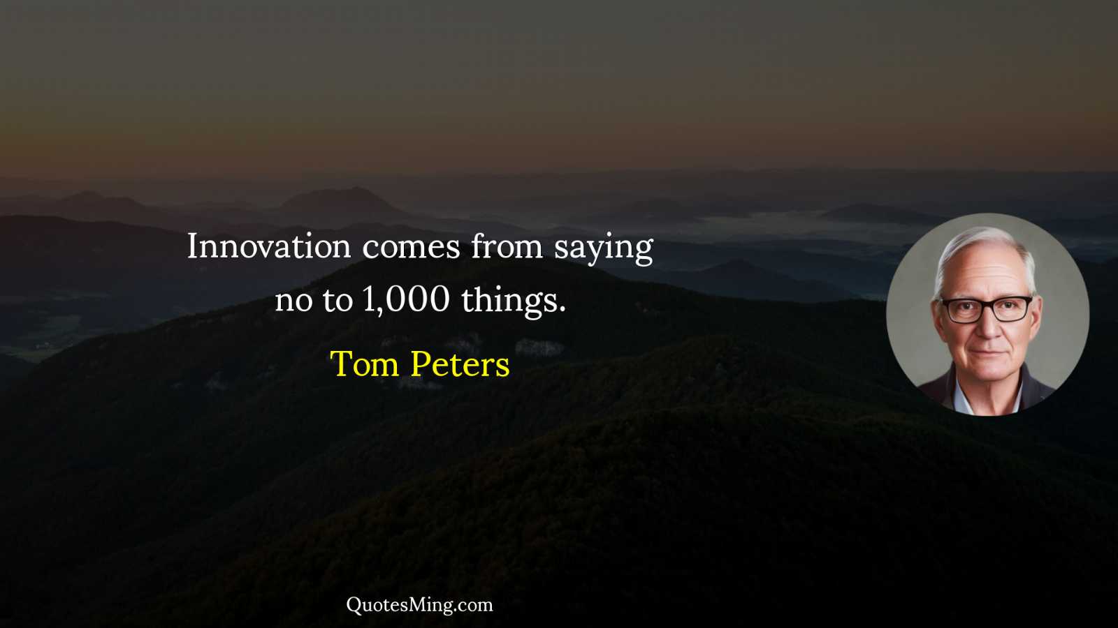 Innovation comes from saying no to 1000 things