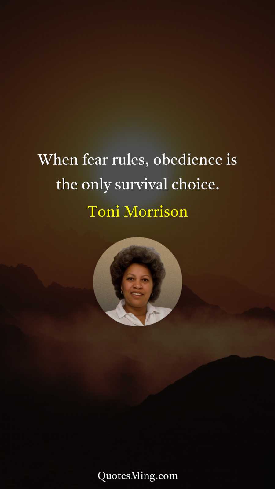 When fear rules obedience is the only survival choice