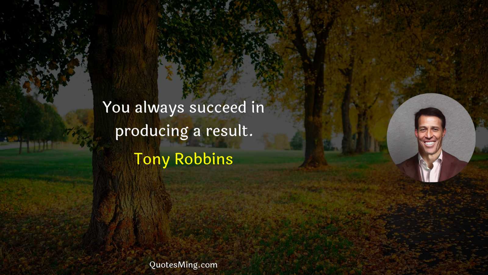 You always succeed in producing a result