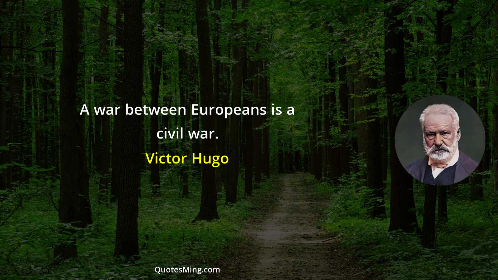 A war between Europeans is a civil war