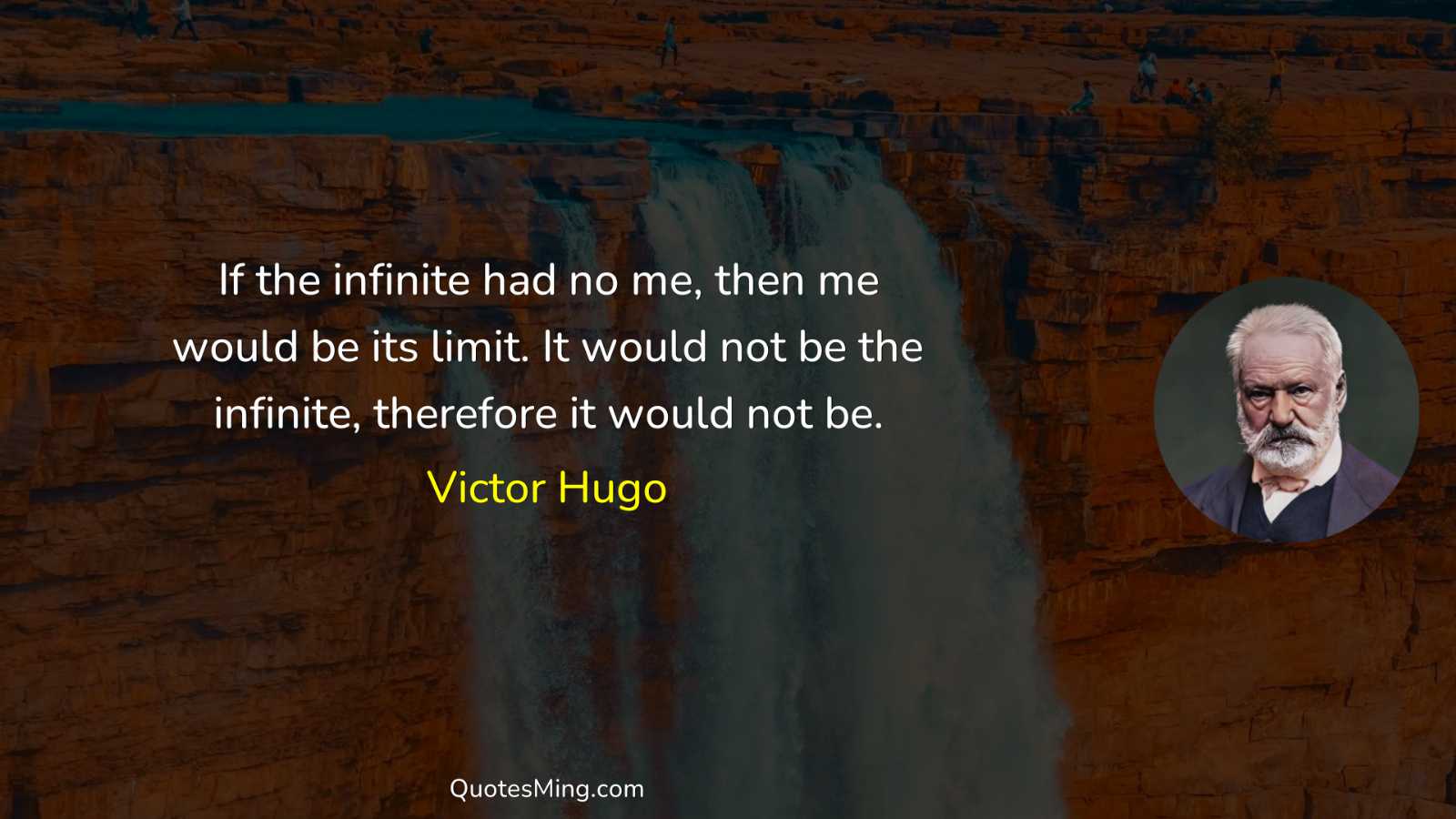 If the infinite had no me then me would be