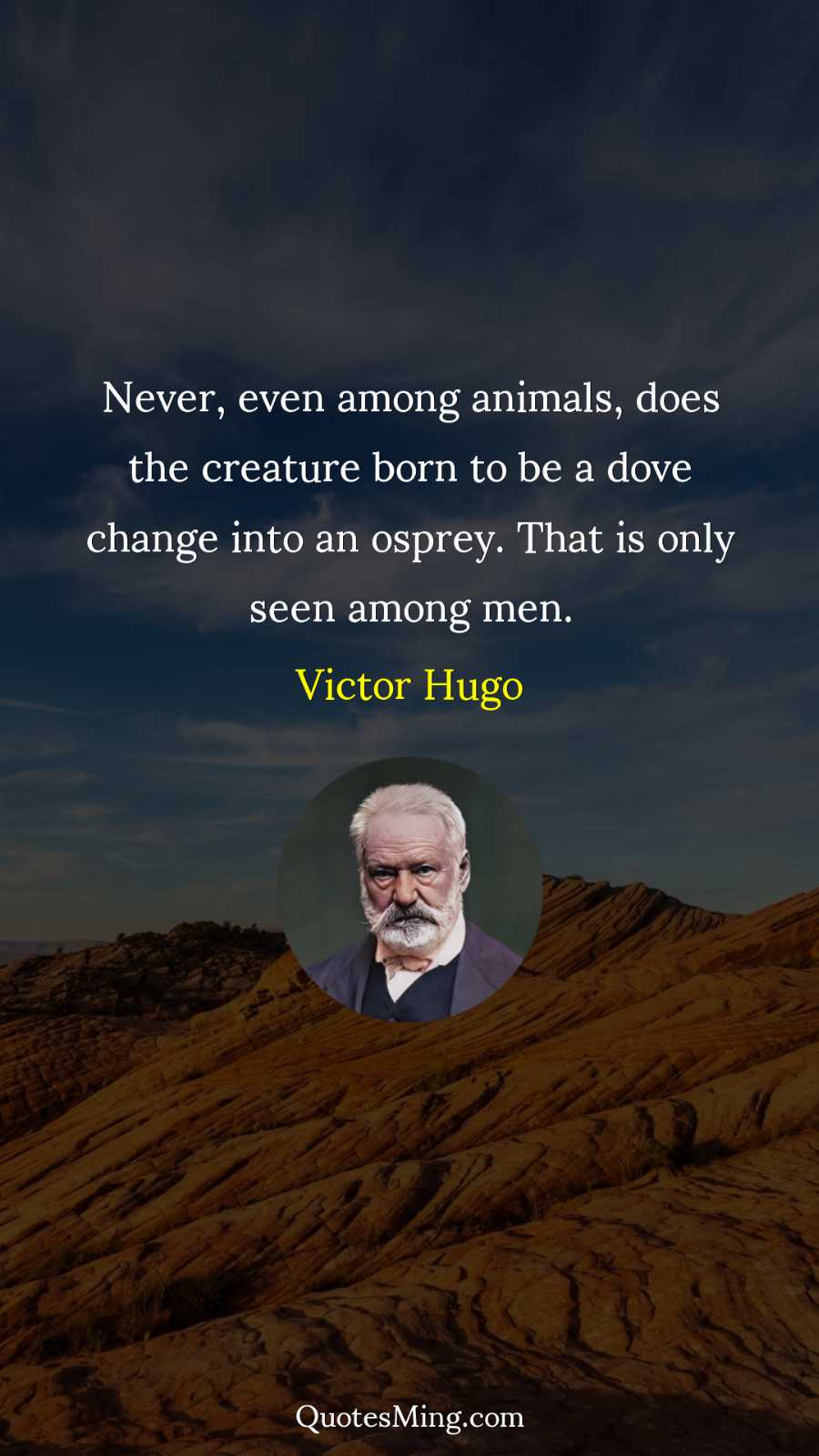 Never even among animals does the creature born to be