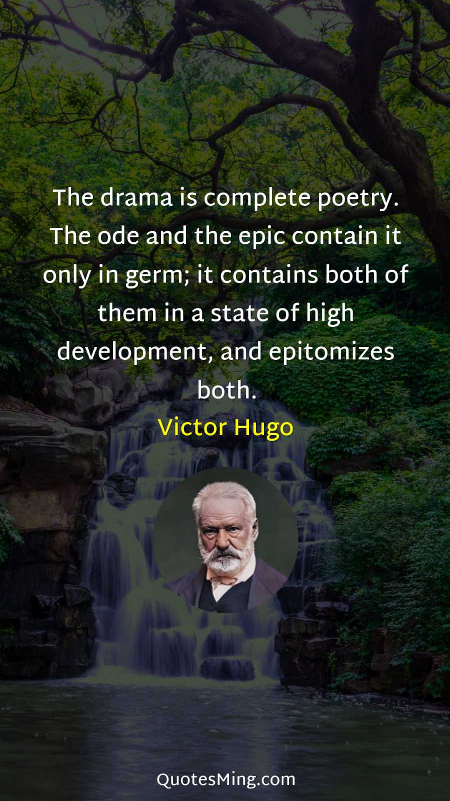 The drama is complete poetry The ode and the epic