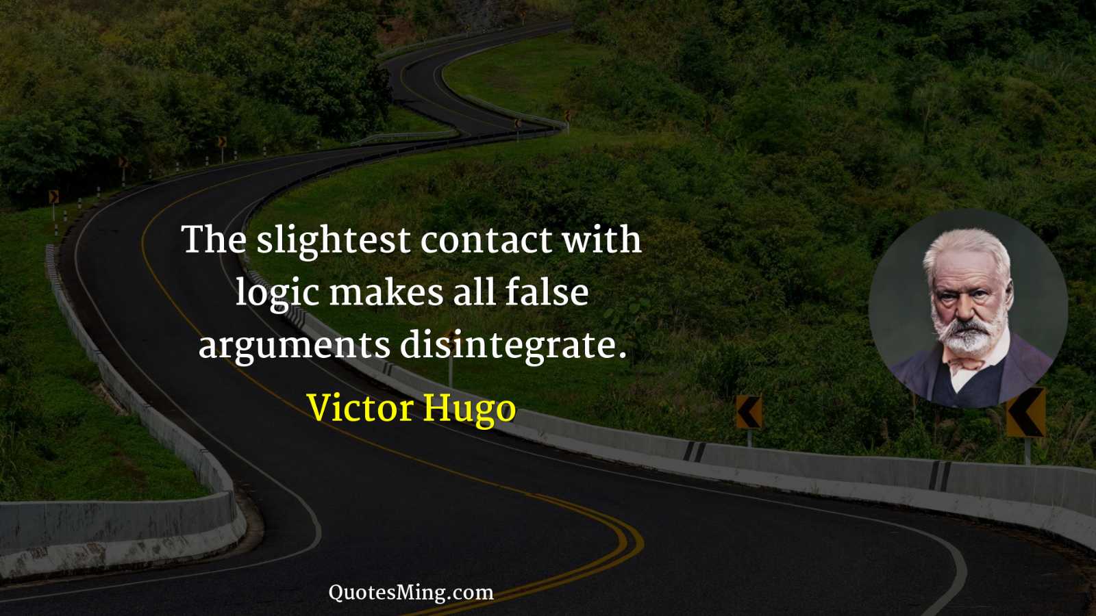 The slightest contact with logic makes all false arguments disintegrate