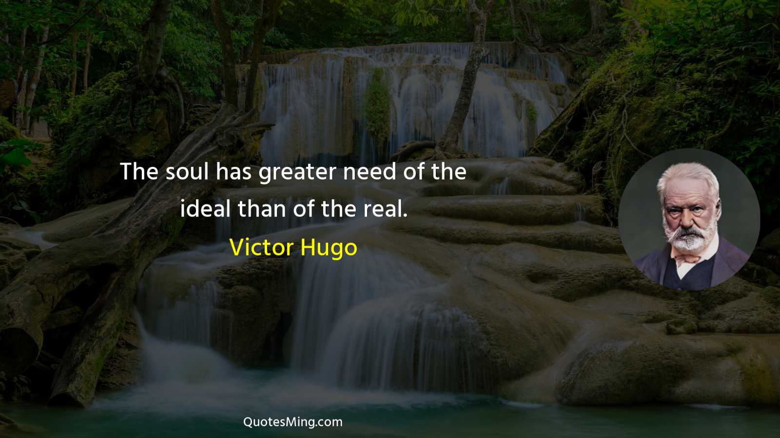 The soul has greater need of the ideal than of