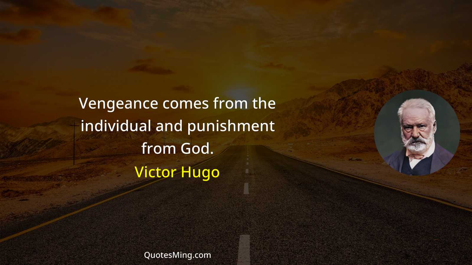 Vengeance comes from the individual and punishment from God