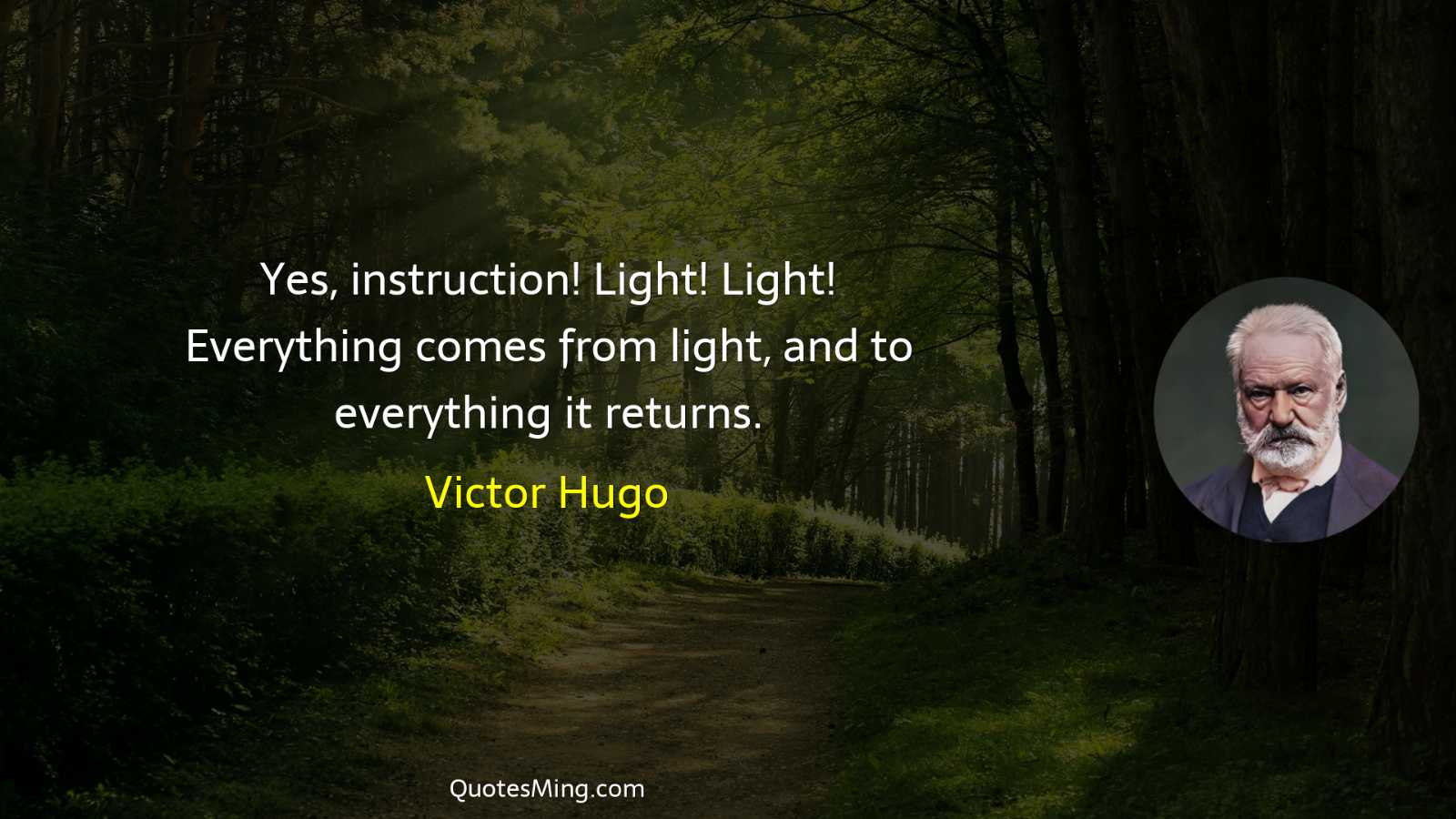 Yes instruction Light Light Everything comes from light and to