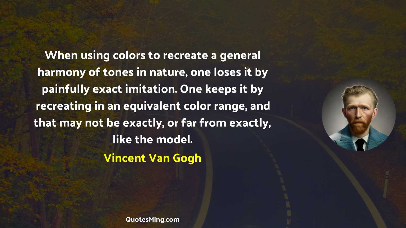 When using colors to recreate a general harmony of tones