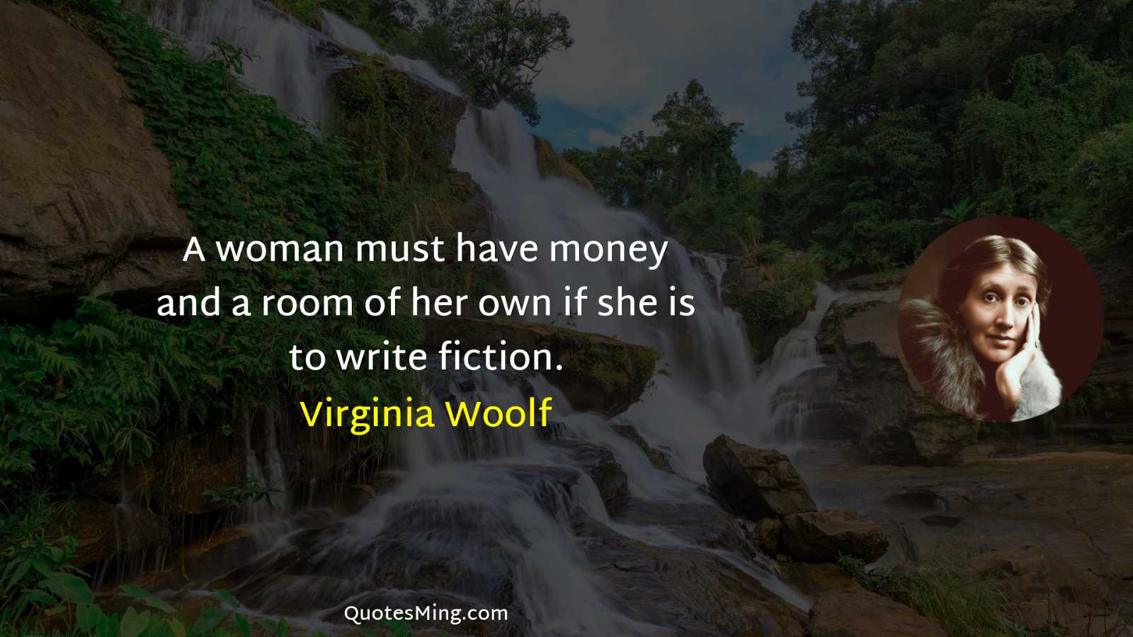 A woman must have money and a room of her