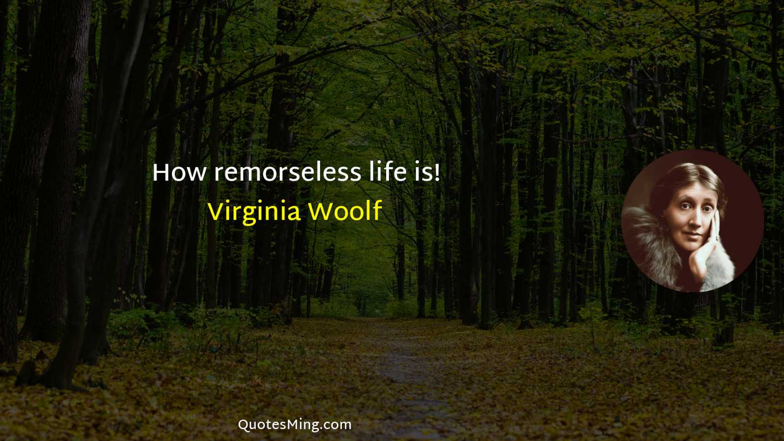 How remorseless life is