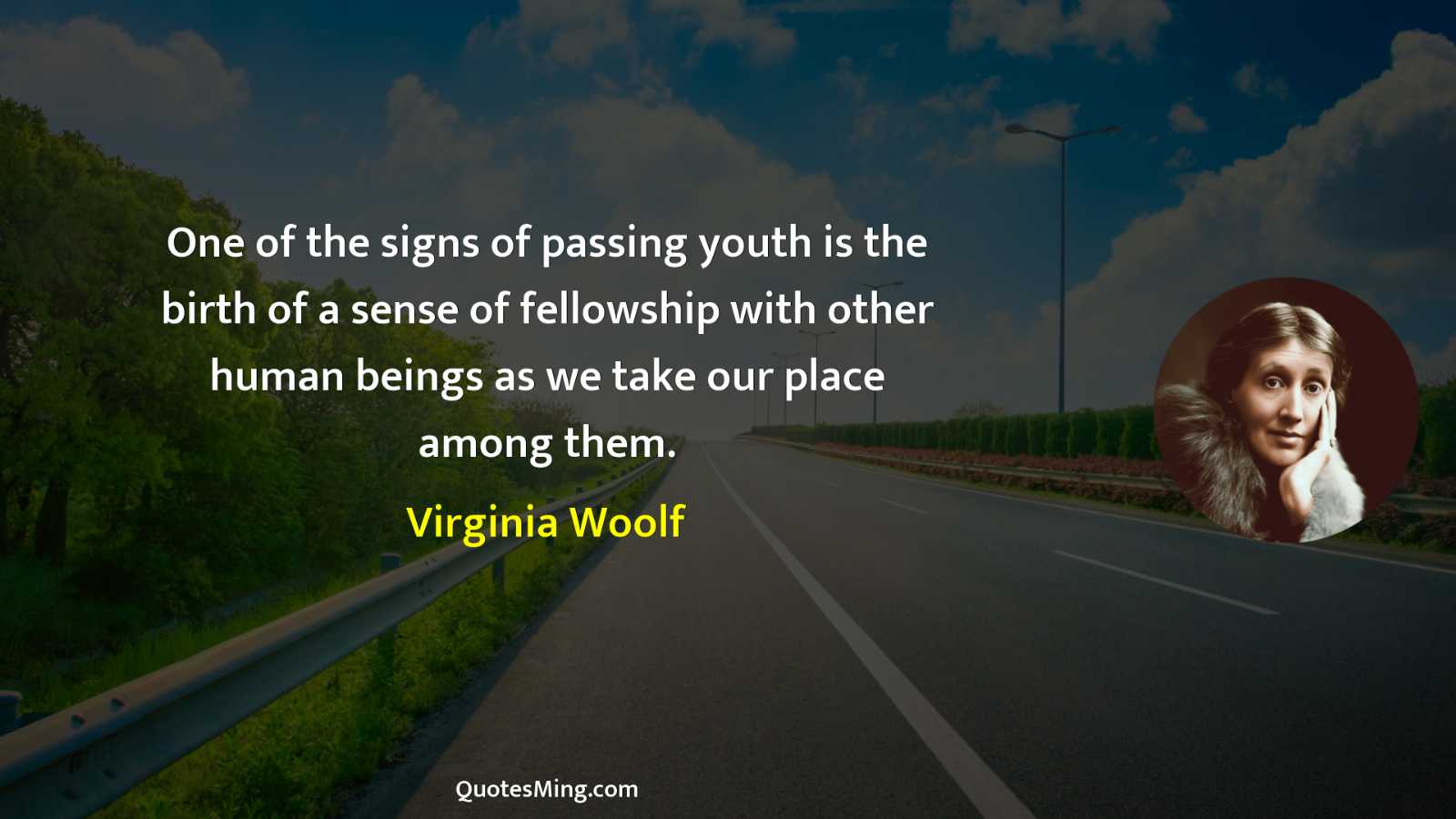 One of the signs of passing youth is the birth