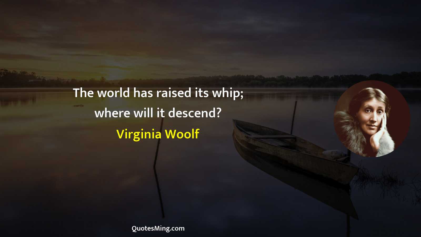 The world has raised its whip; where will it descend?