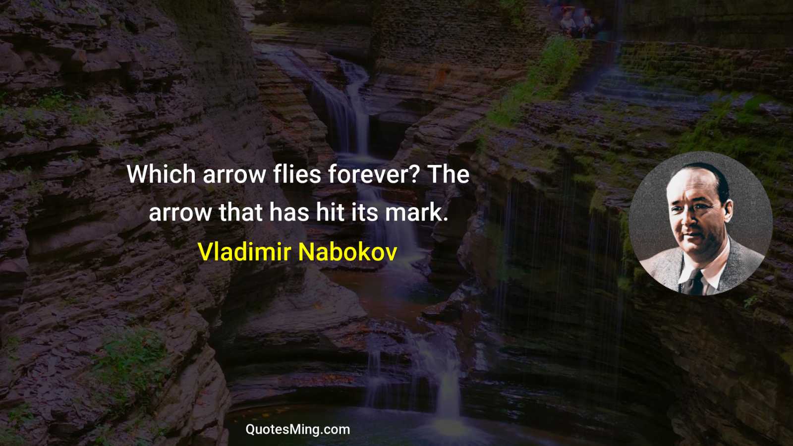 Which arrow flies forever? The arrow that has hit its