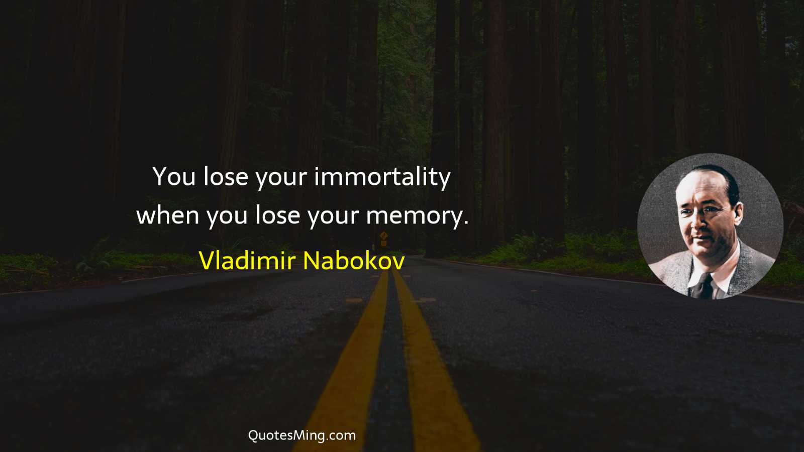 You lose your immortality when you lose your memory