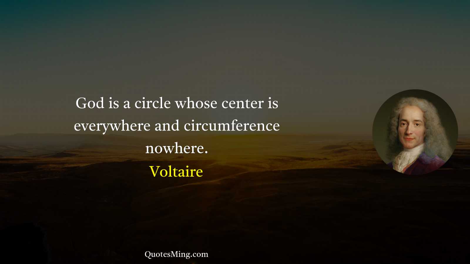 God is a circle whose center is everywhere and circumference