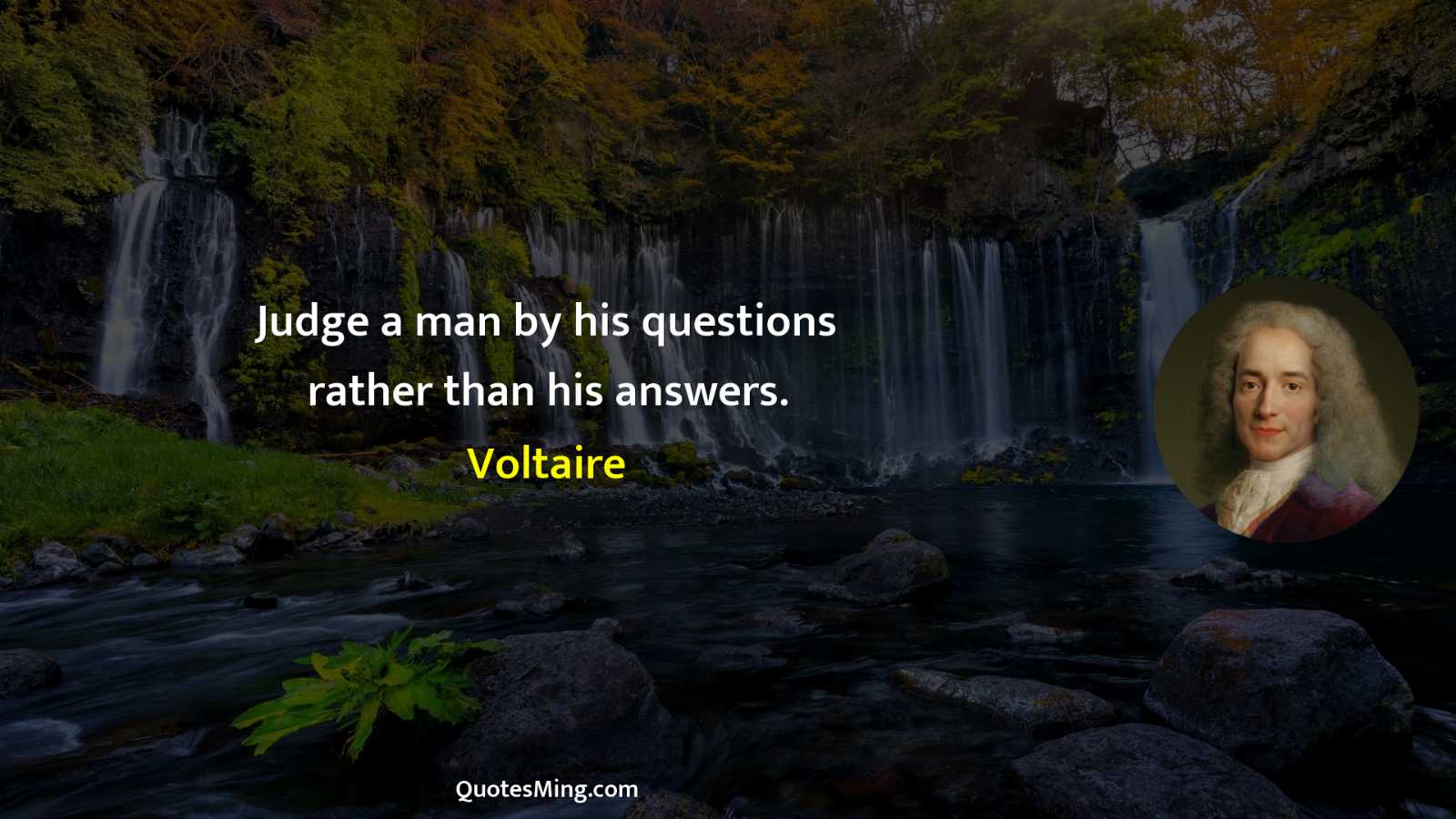 Judge a man by his questions rather than his answers