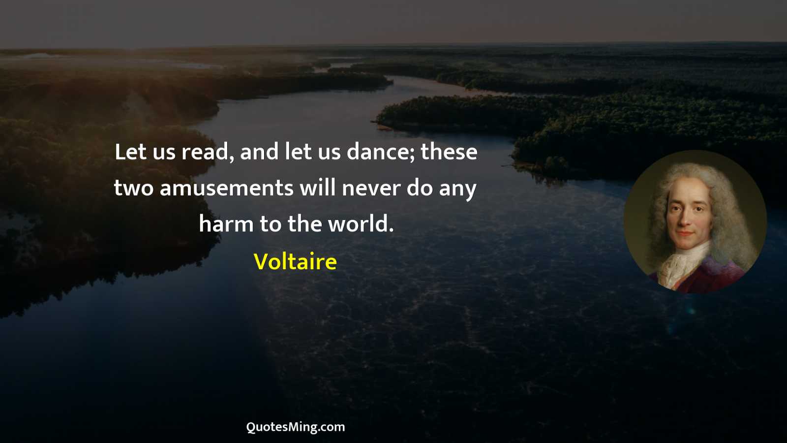 Let us read and let us dance; these two amusements