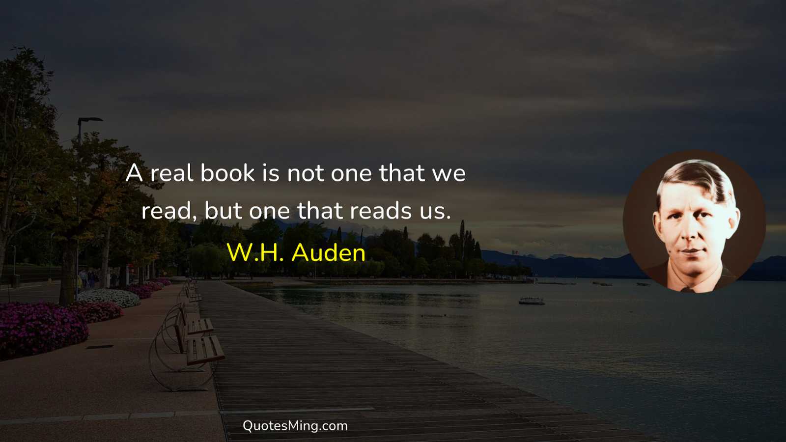 A real book is not one that we read but