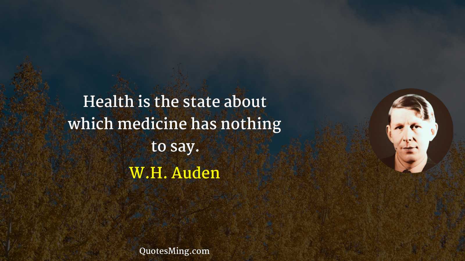 Health is the state about which medicine has nothing to