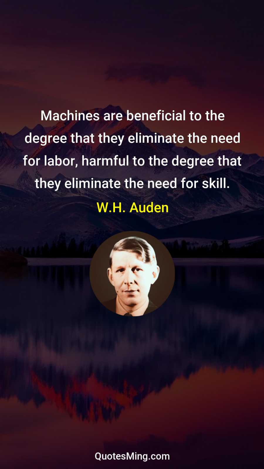 Machines are beneficial to the degree that they eliminate the