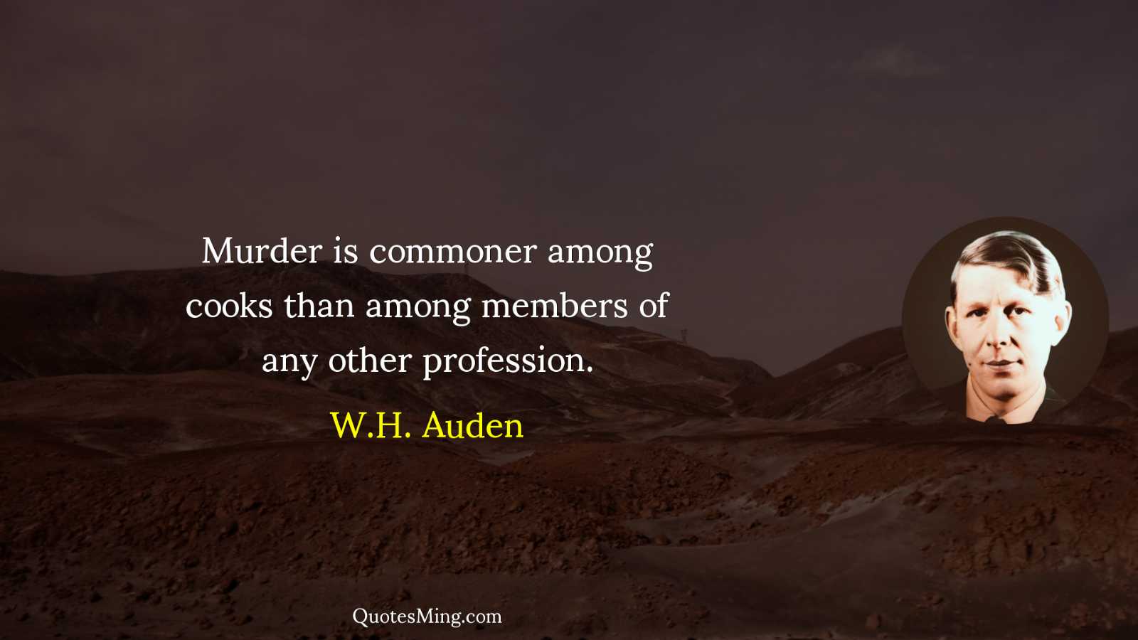 Murder is commoner among cooks than among members of any