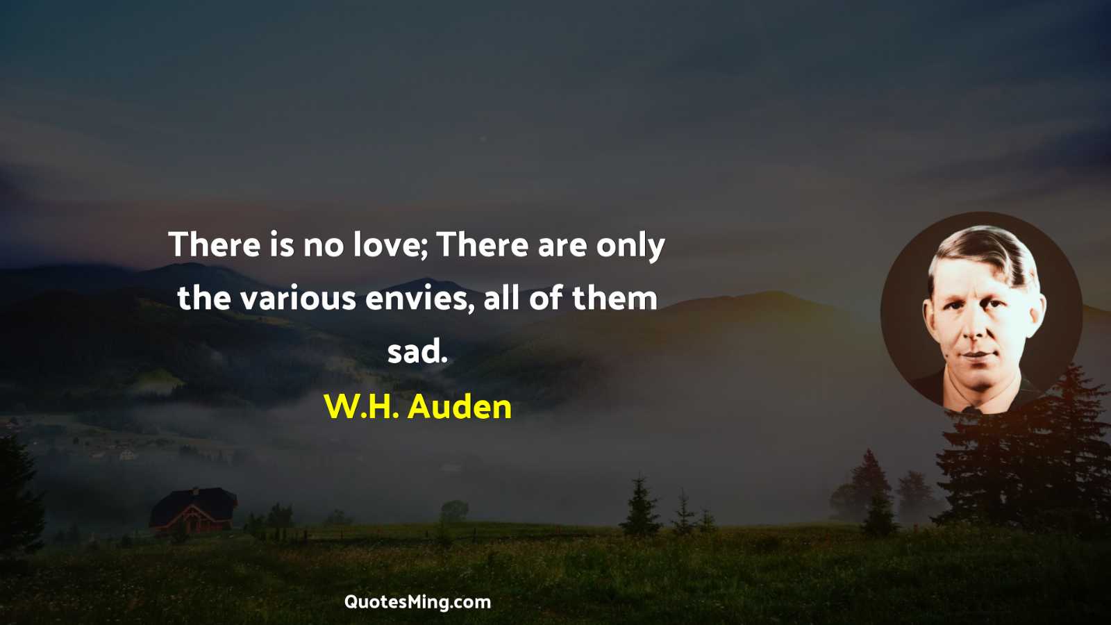 There is no love; There are only the various envies